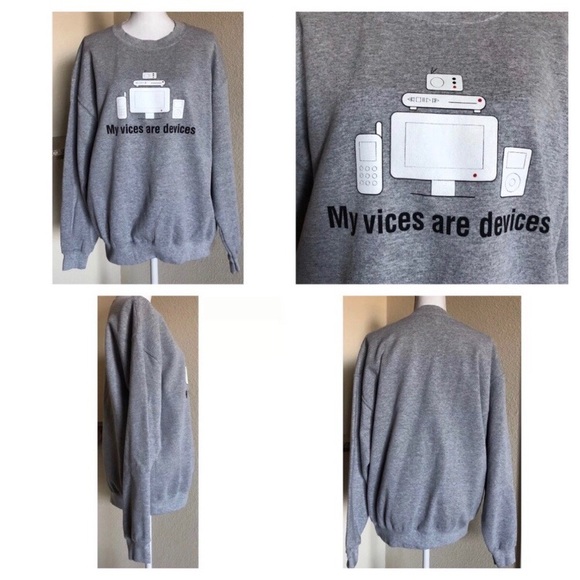 Gildan Other - My Vices Are Devices Sweatshirt MENS L GILDAN